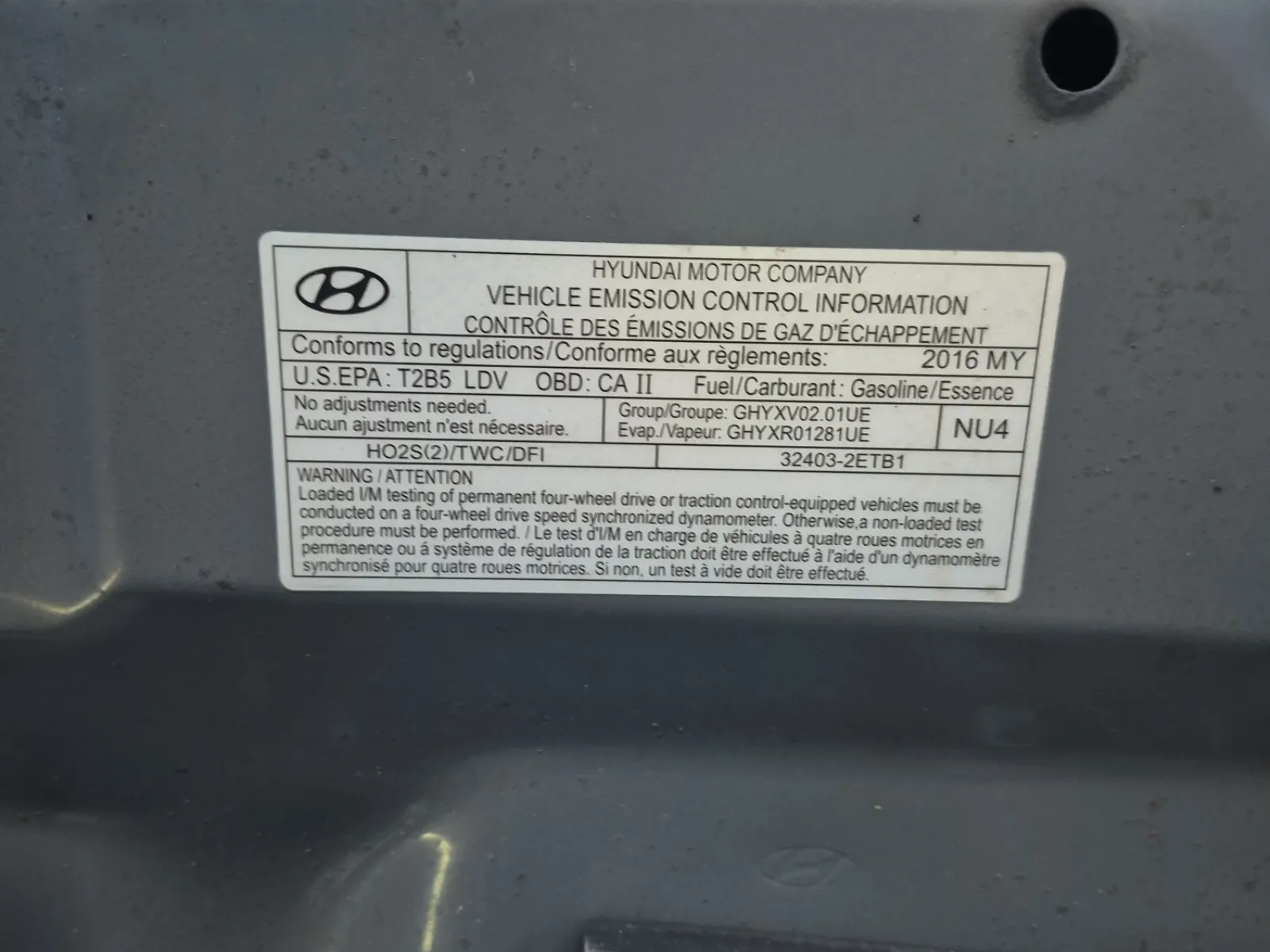 Emission Sticker Photo