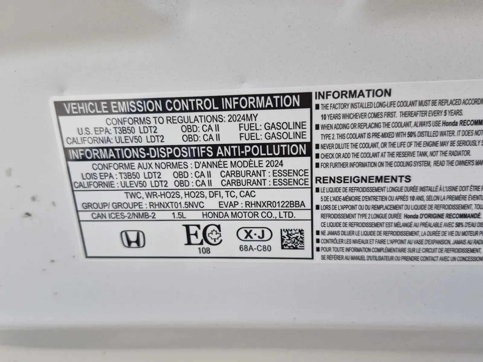Emission Sticker Photo