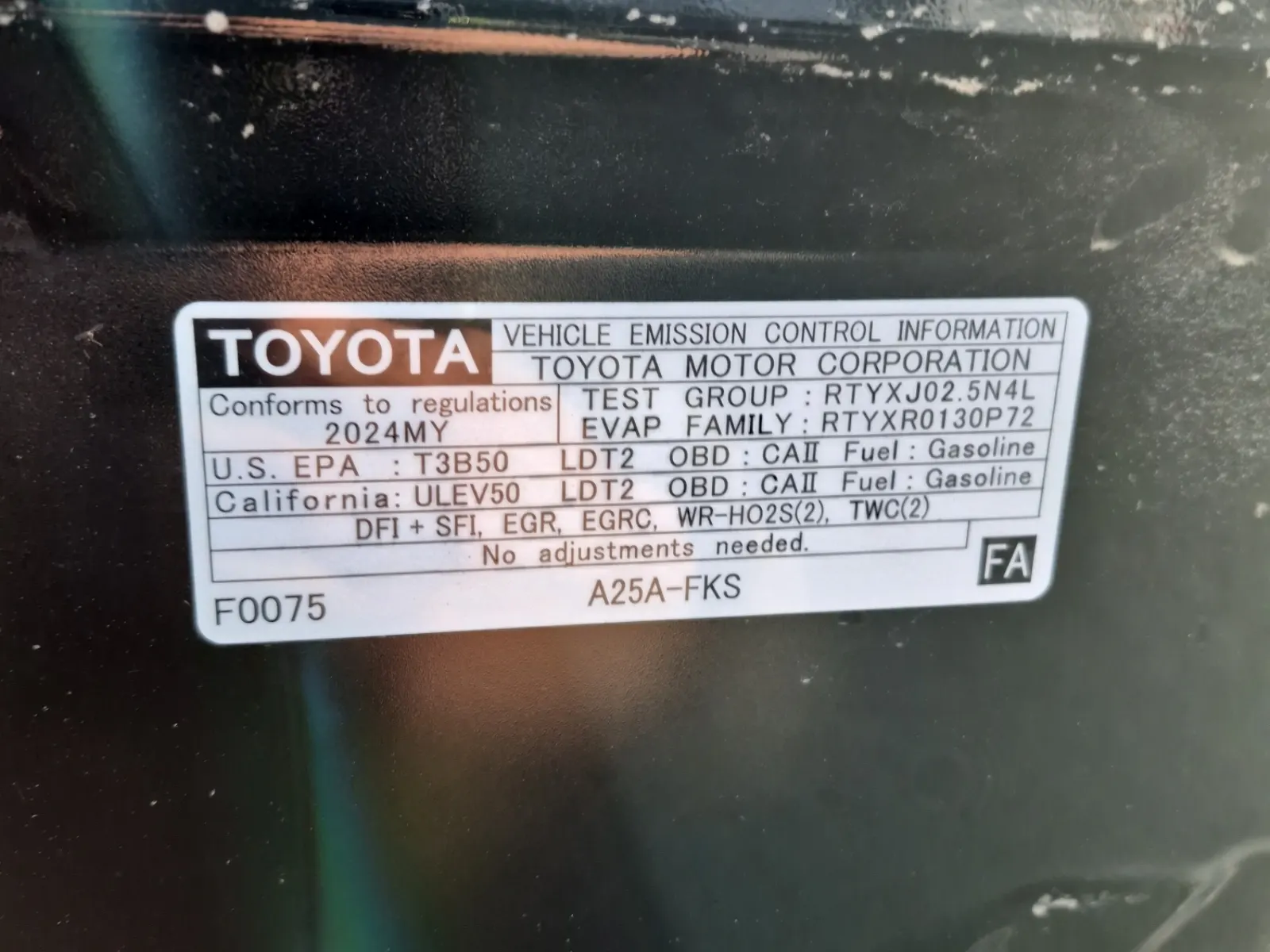 Emission Sticker Photo