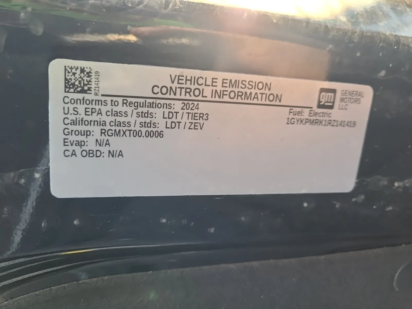 Emission Sticker Photo