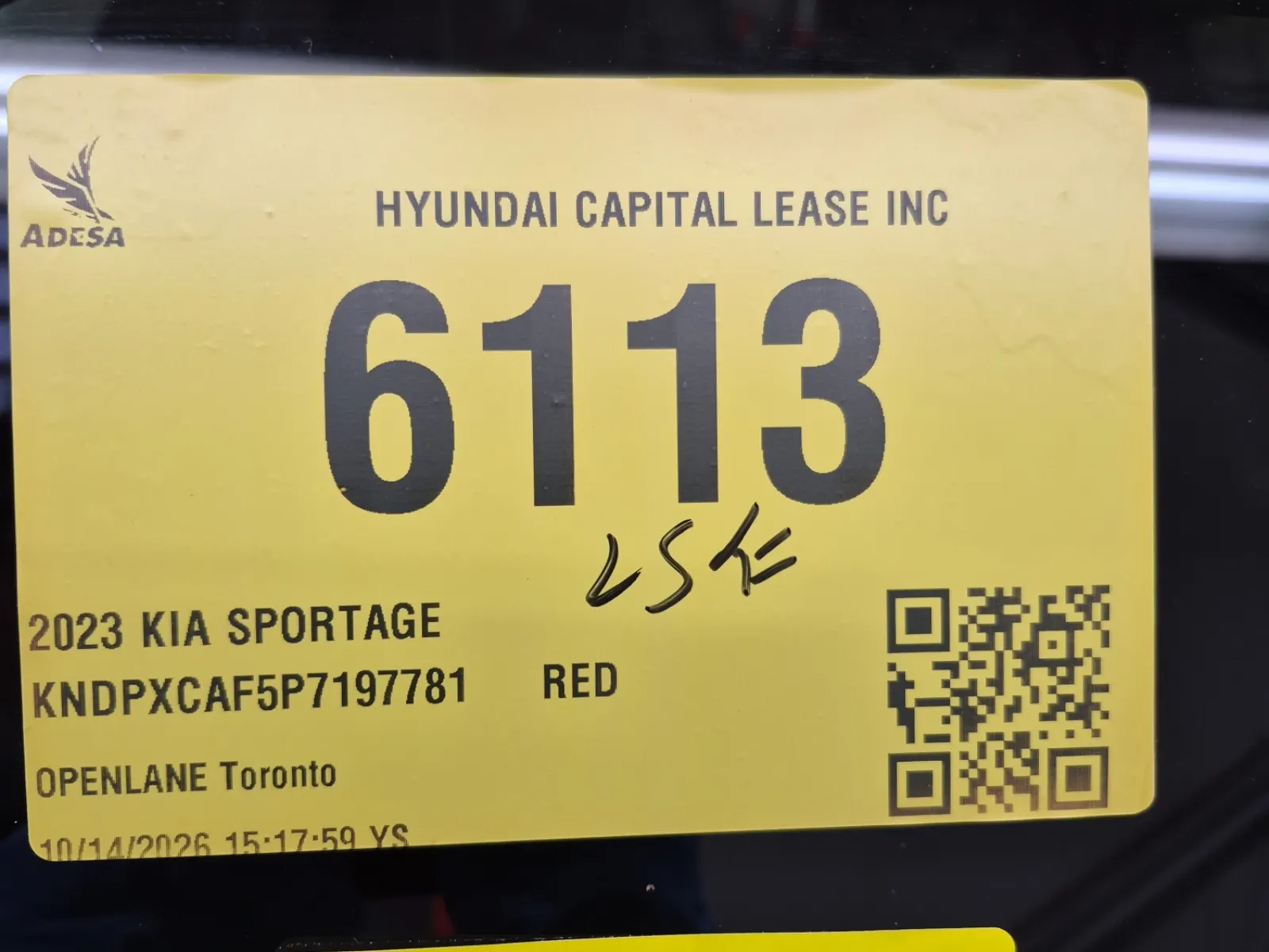 Inventory Label Photo