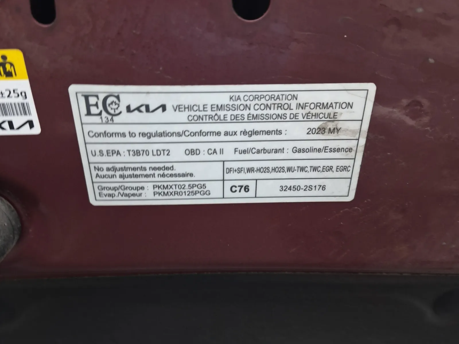 Emission Sticker Photo
