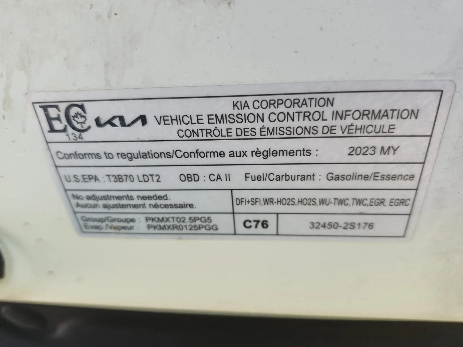 Emission Sticker Photo