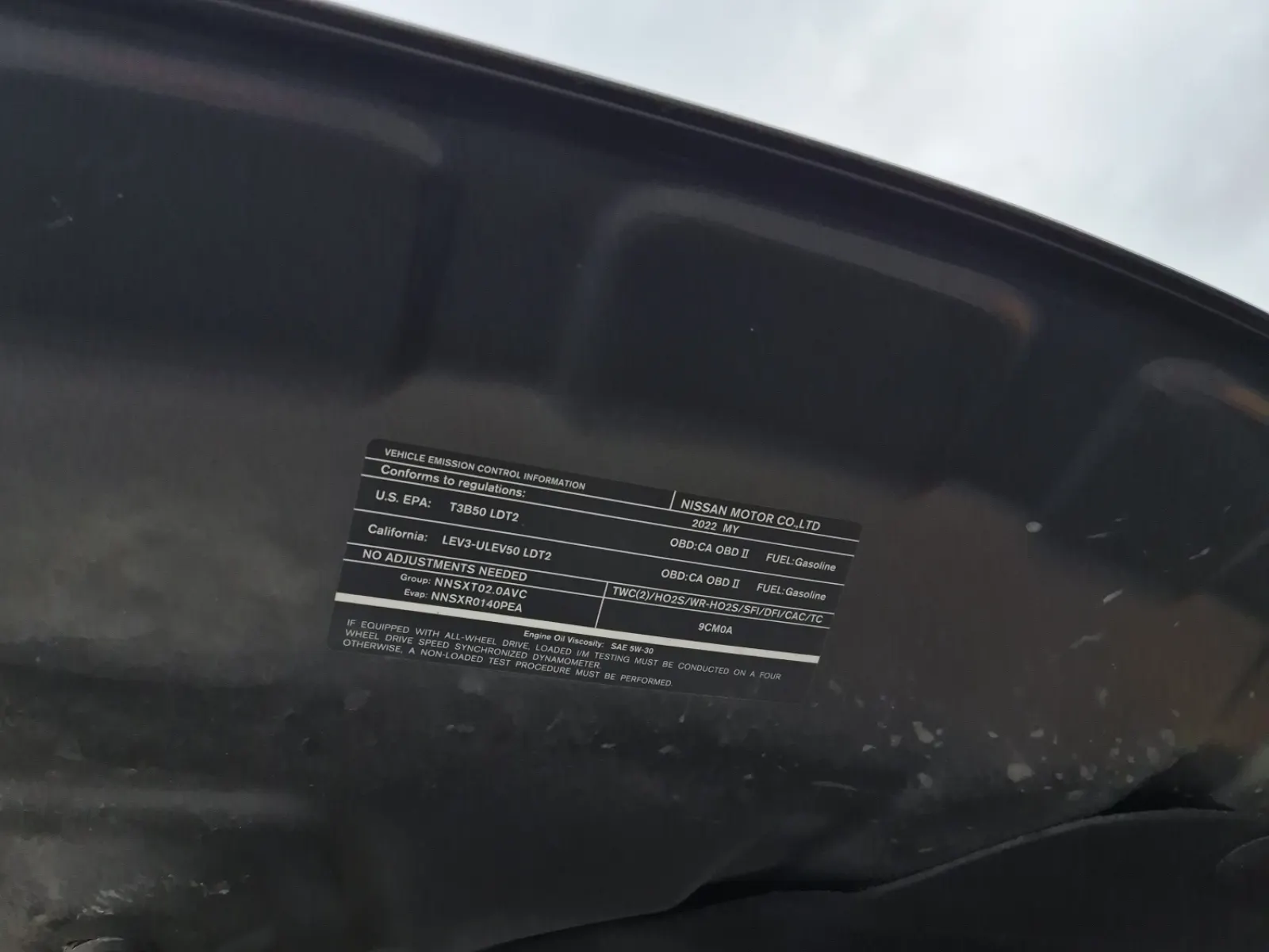 Emission Sticker Photo