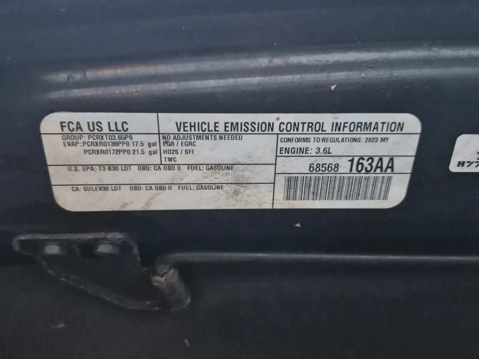 Emission Sticker Photo