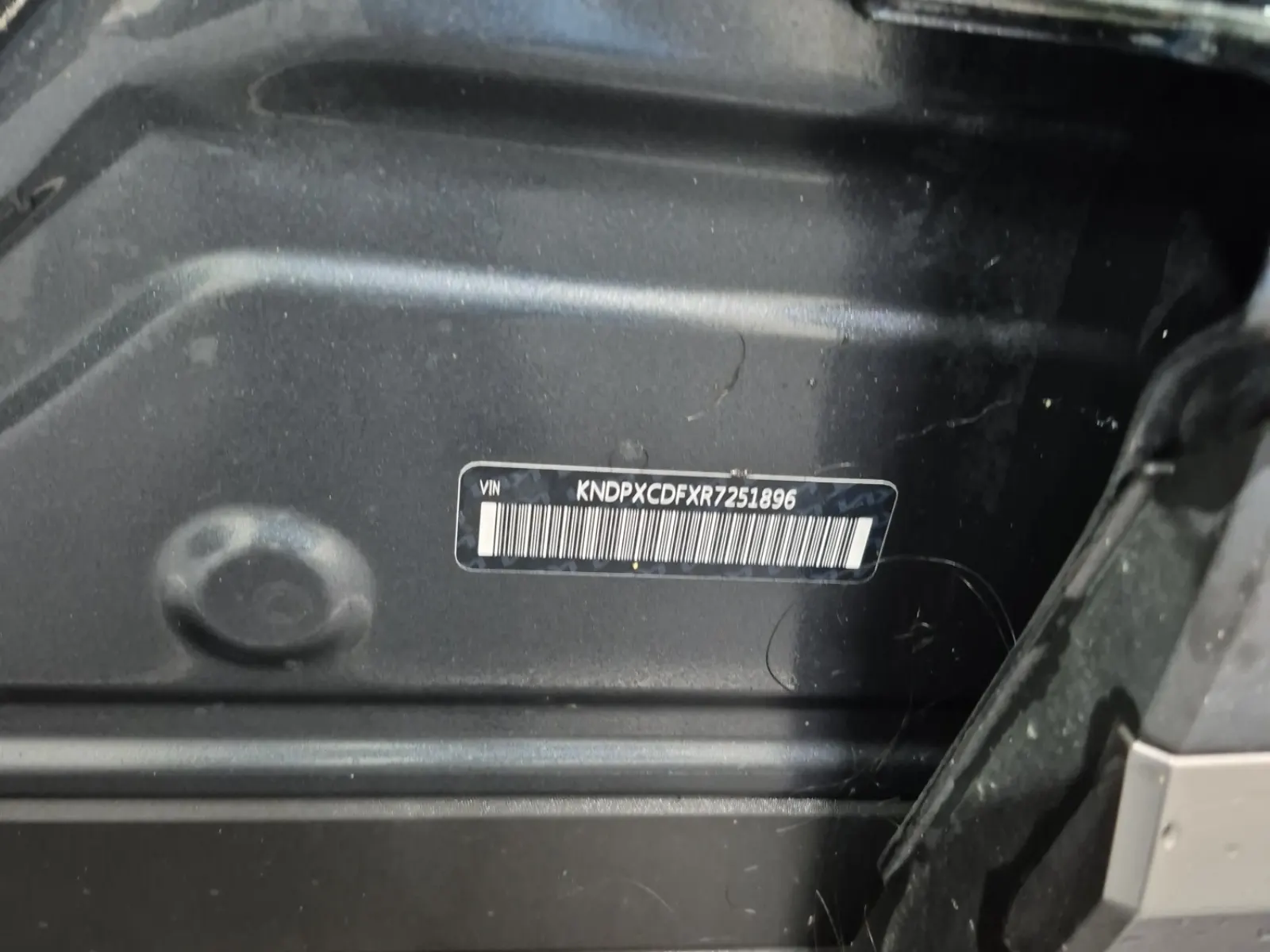 VIN Sticker Photo