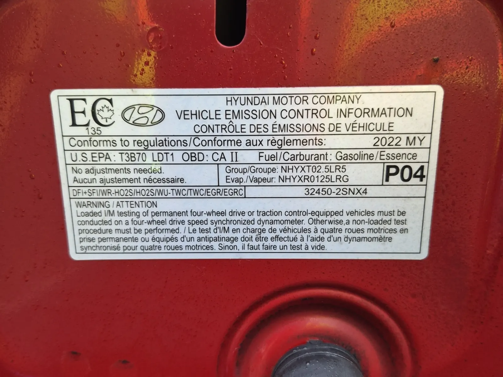 Emission Sticker Photo