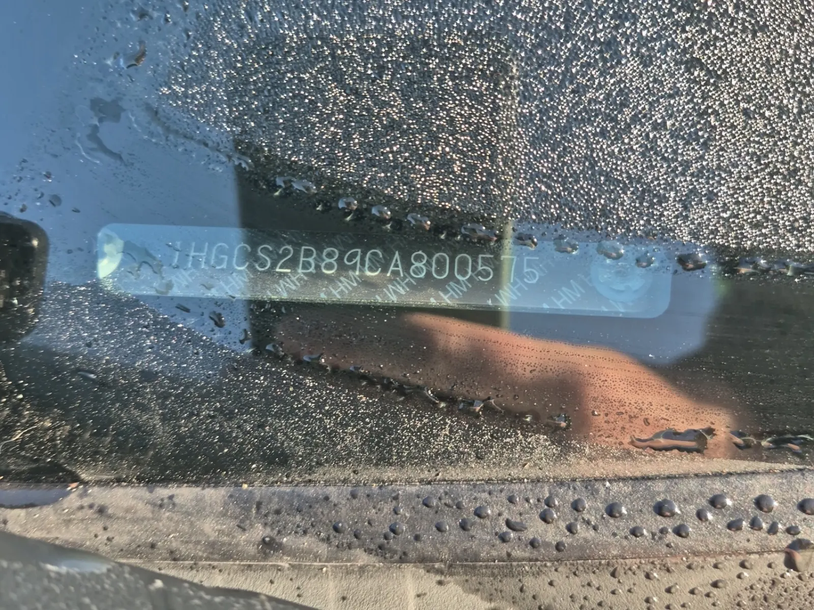 Dash VIN Plate Photo