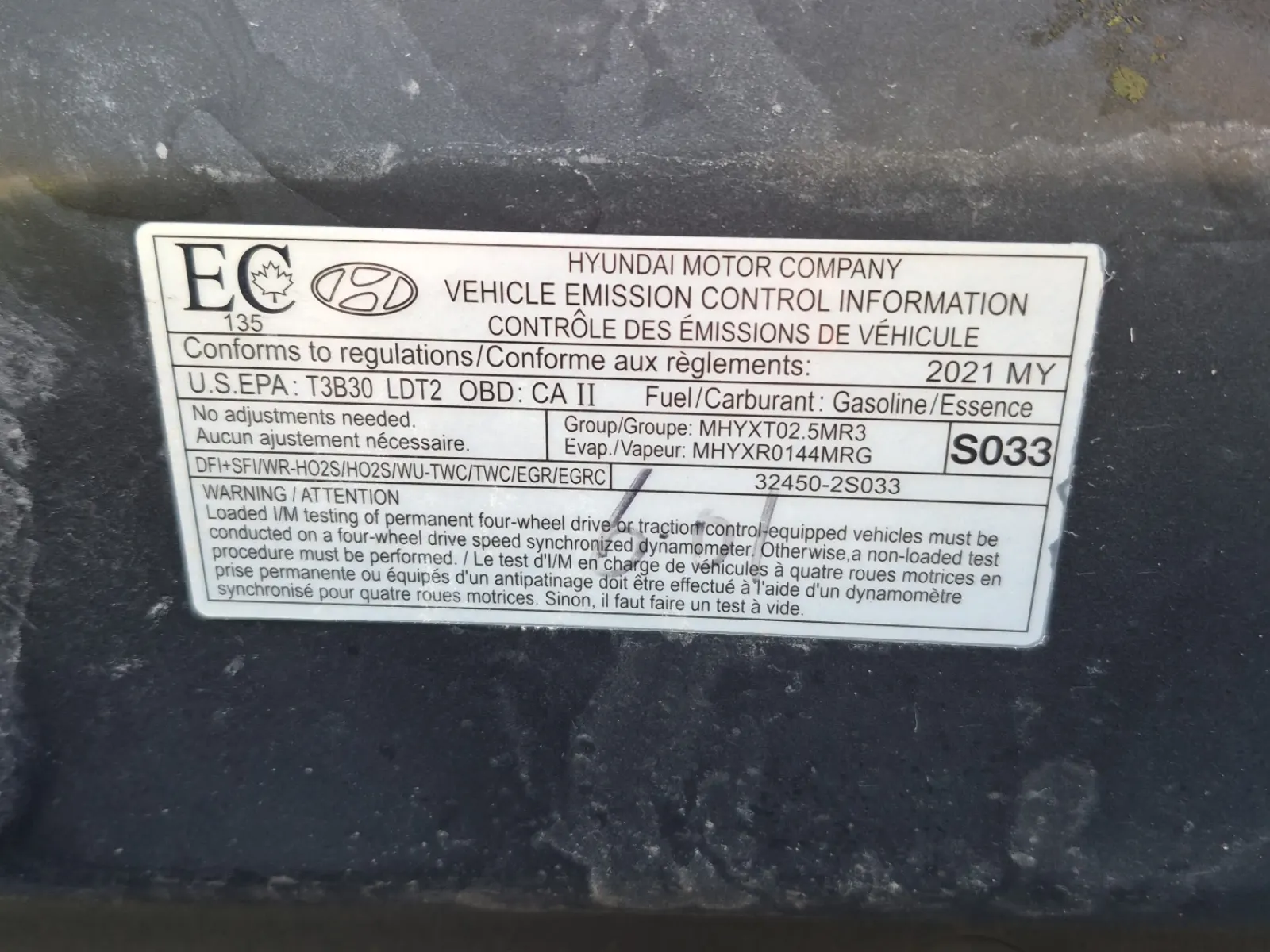 Emission Sticker Photo