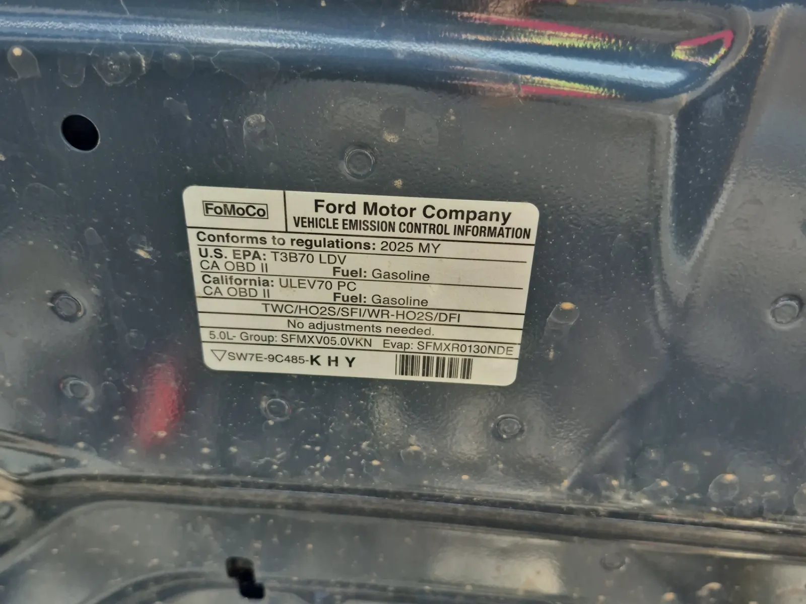 Emission Sticker Photo