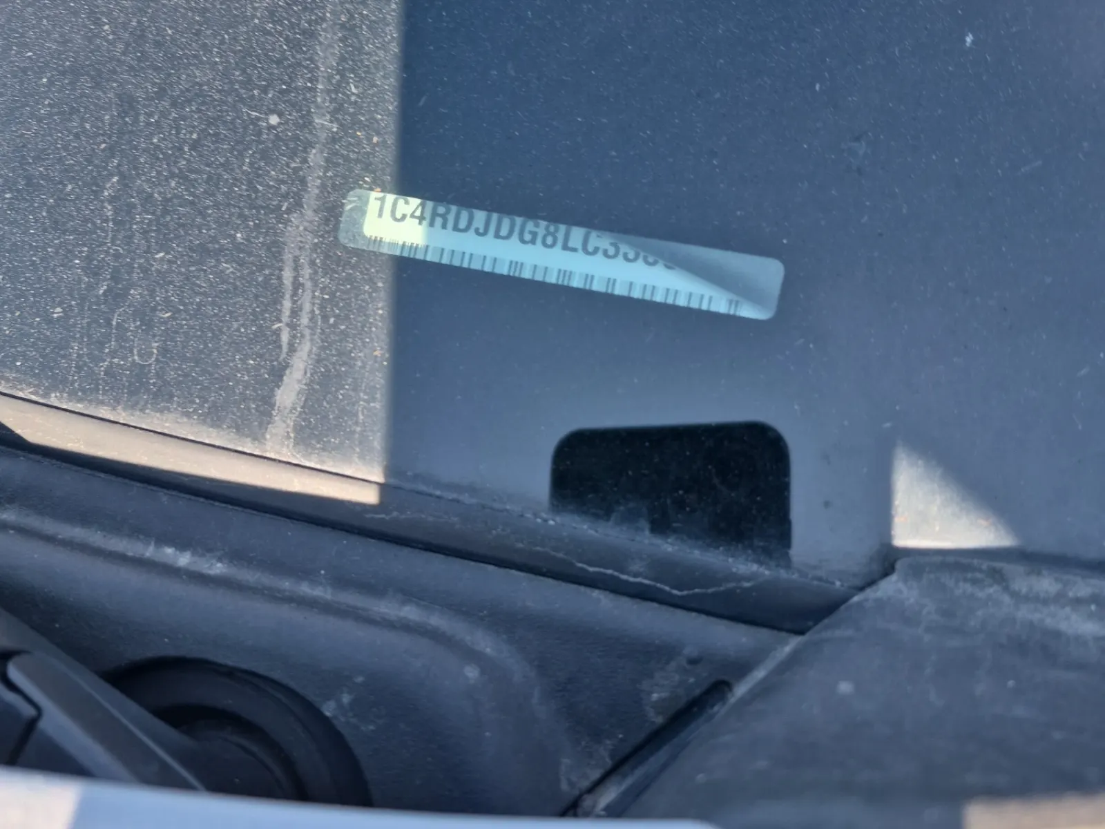 Dash VIN Plate Photo