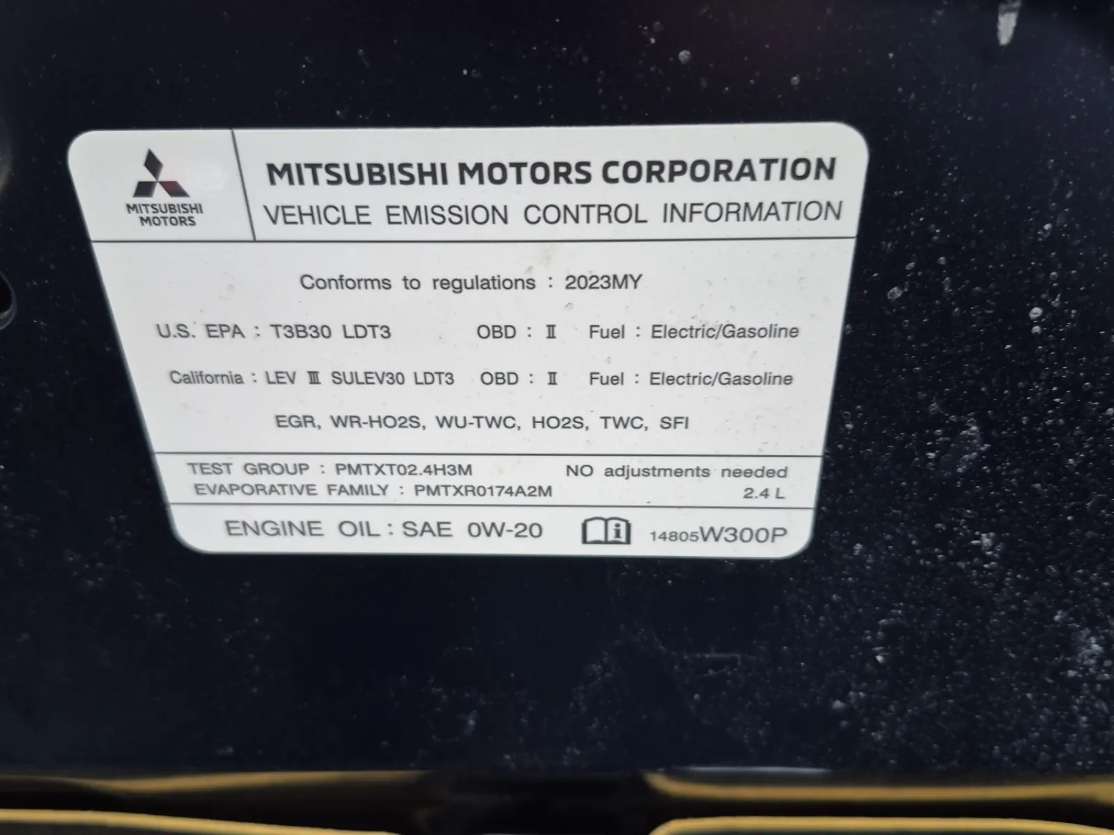 Emission Sticker Photo