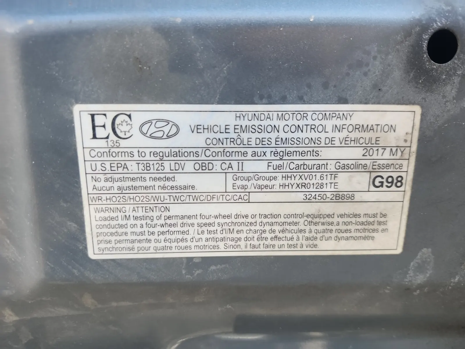 Emission Sticker Photo