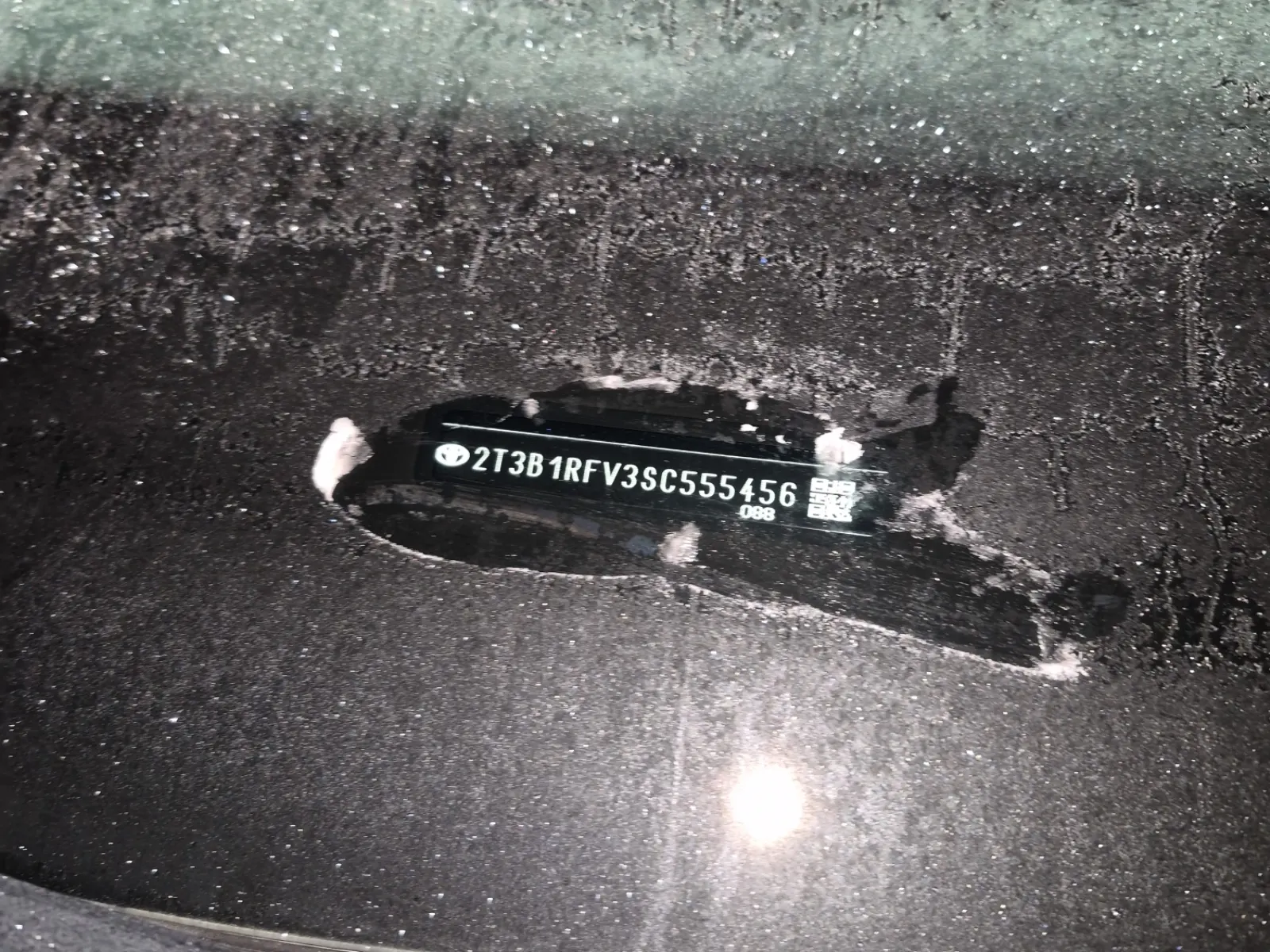 Dash VIN Plate Photo