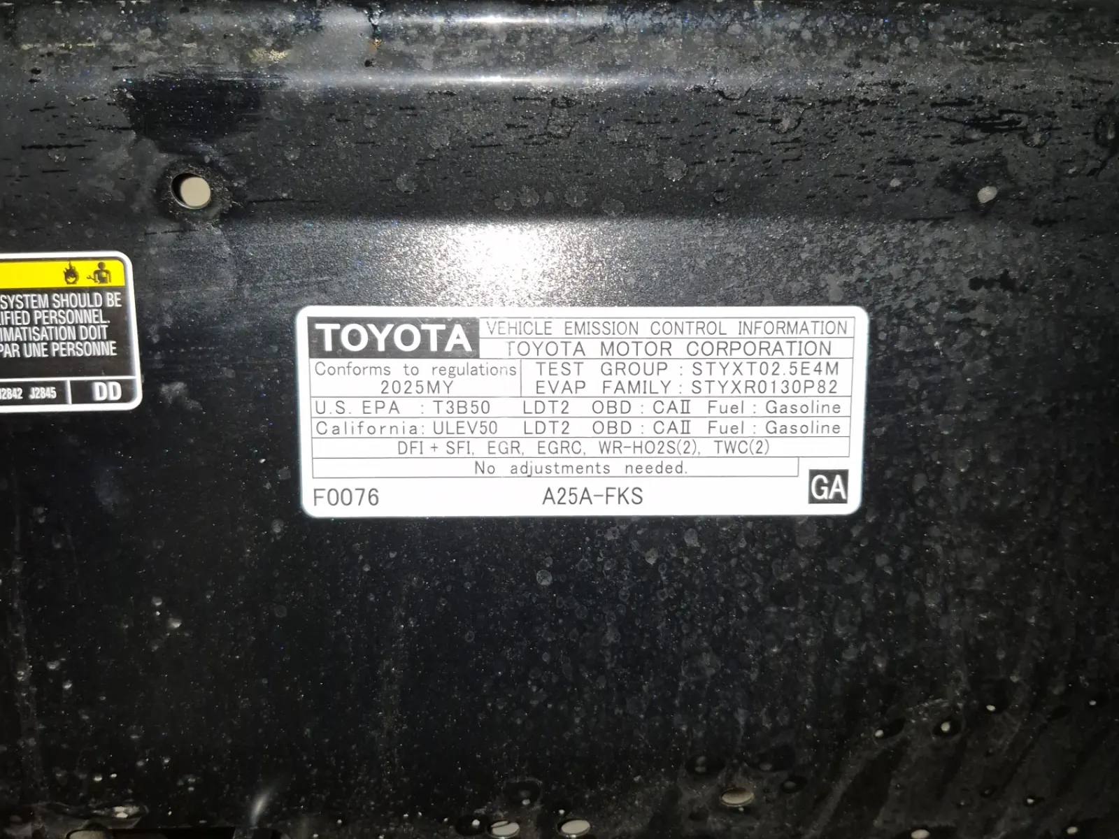 Emission Sticker Photo