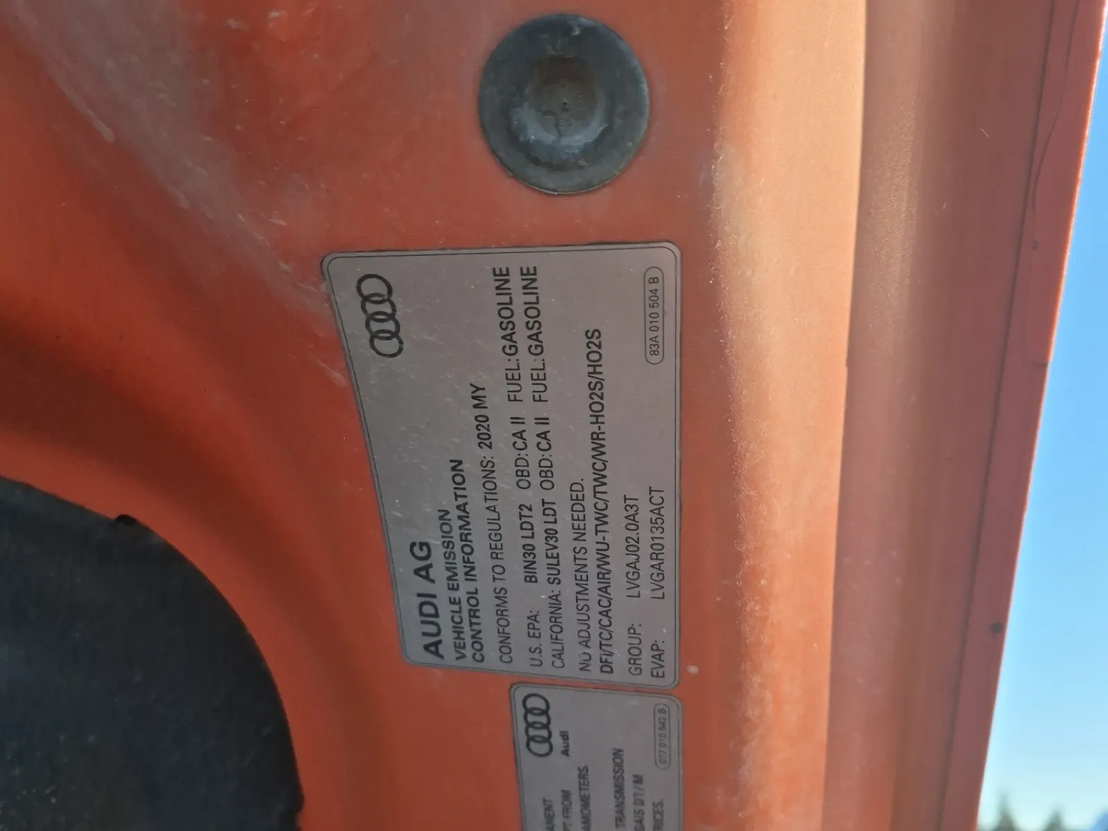 Emission Sticker Photo