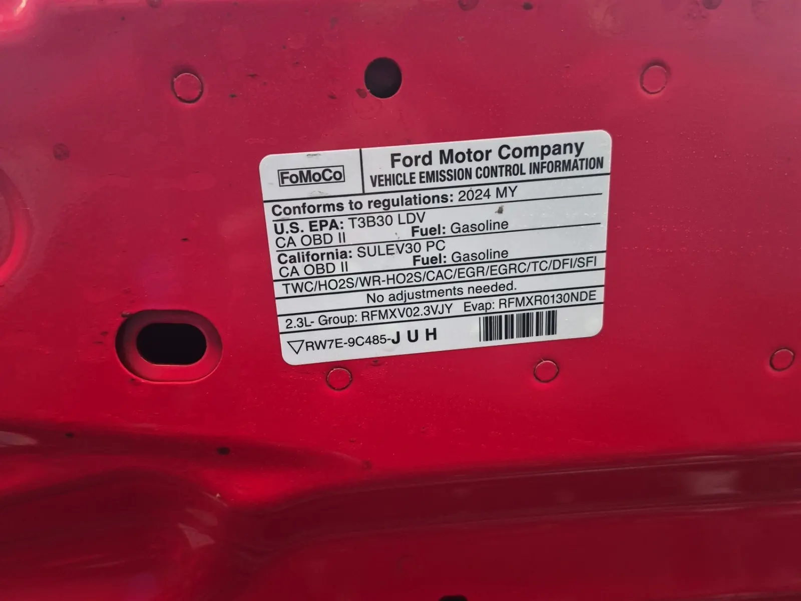 Emission Sticker Photo