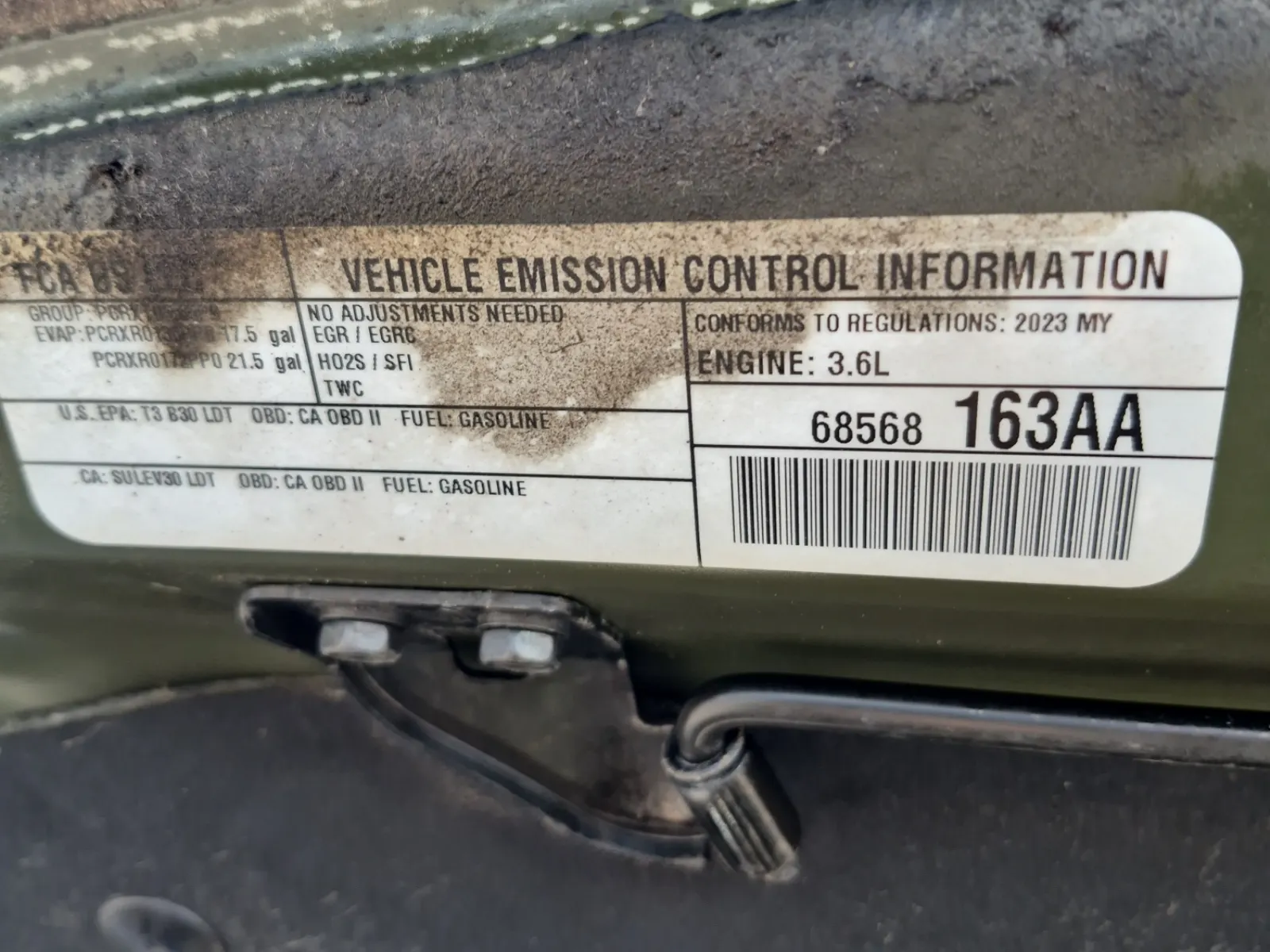 Emission Sticker Photo
