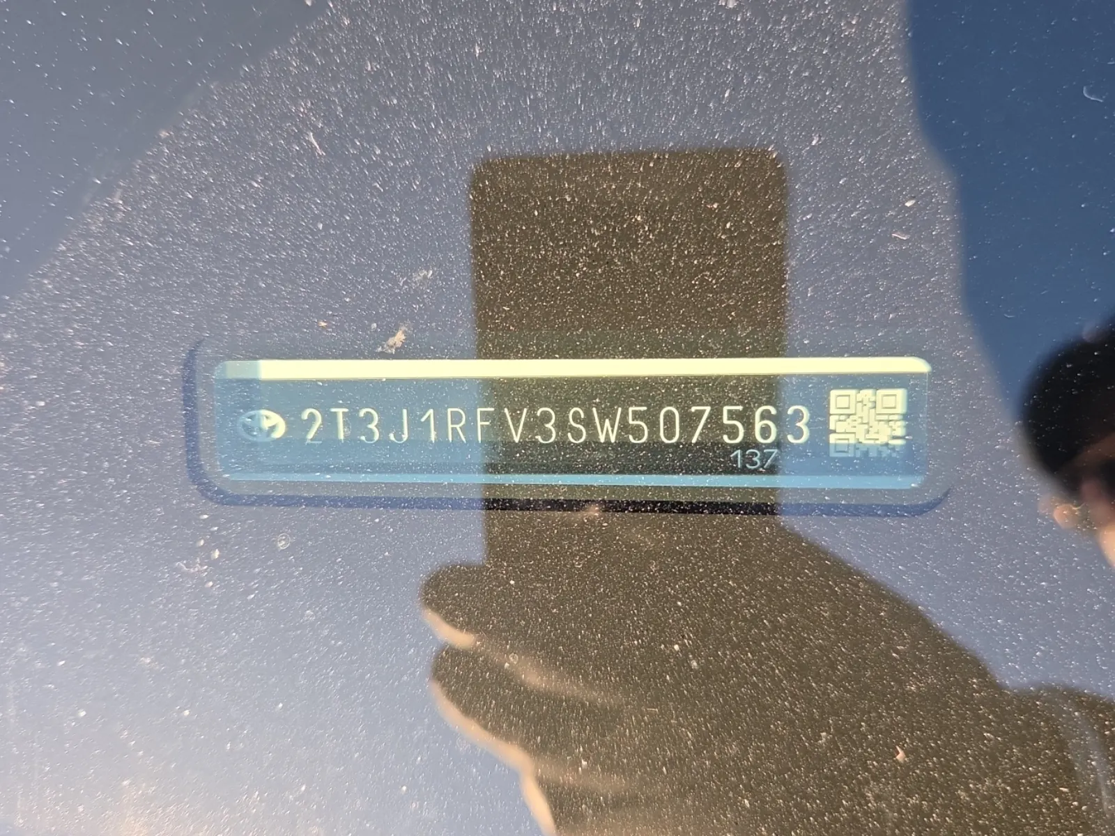Dash VIN Plate Photo