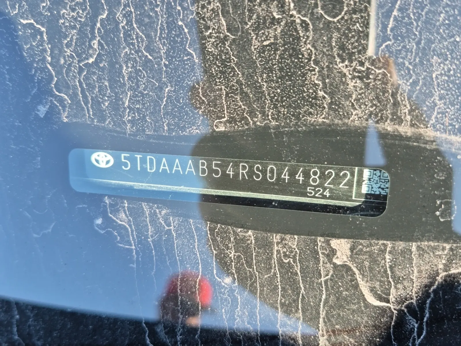 Dash VIN Plate Photo
