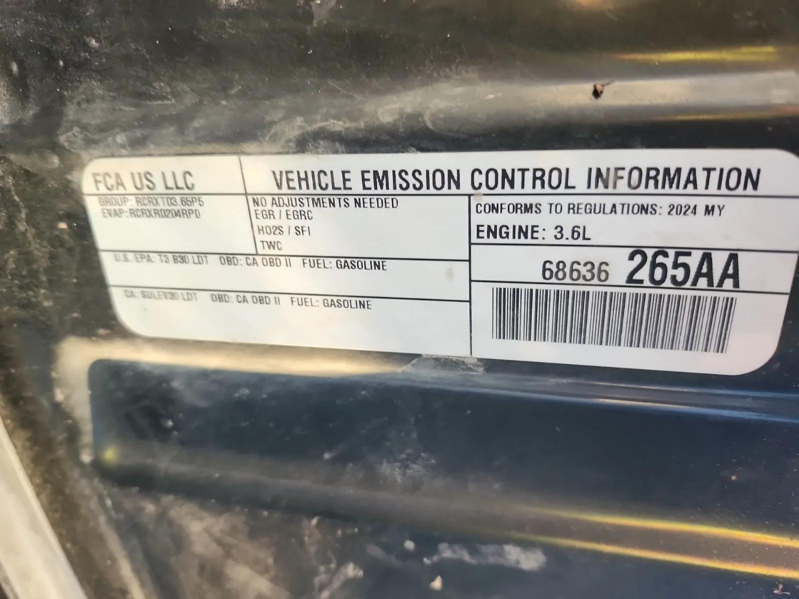 Emission Sticker Photo