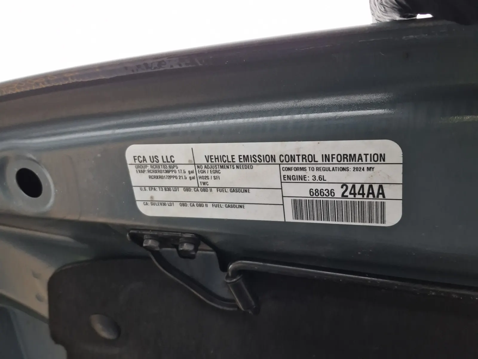 Emission Sticker Photo