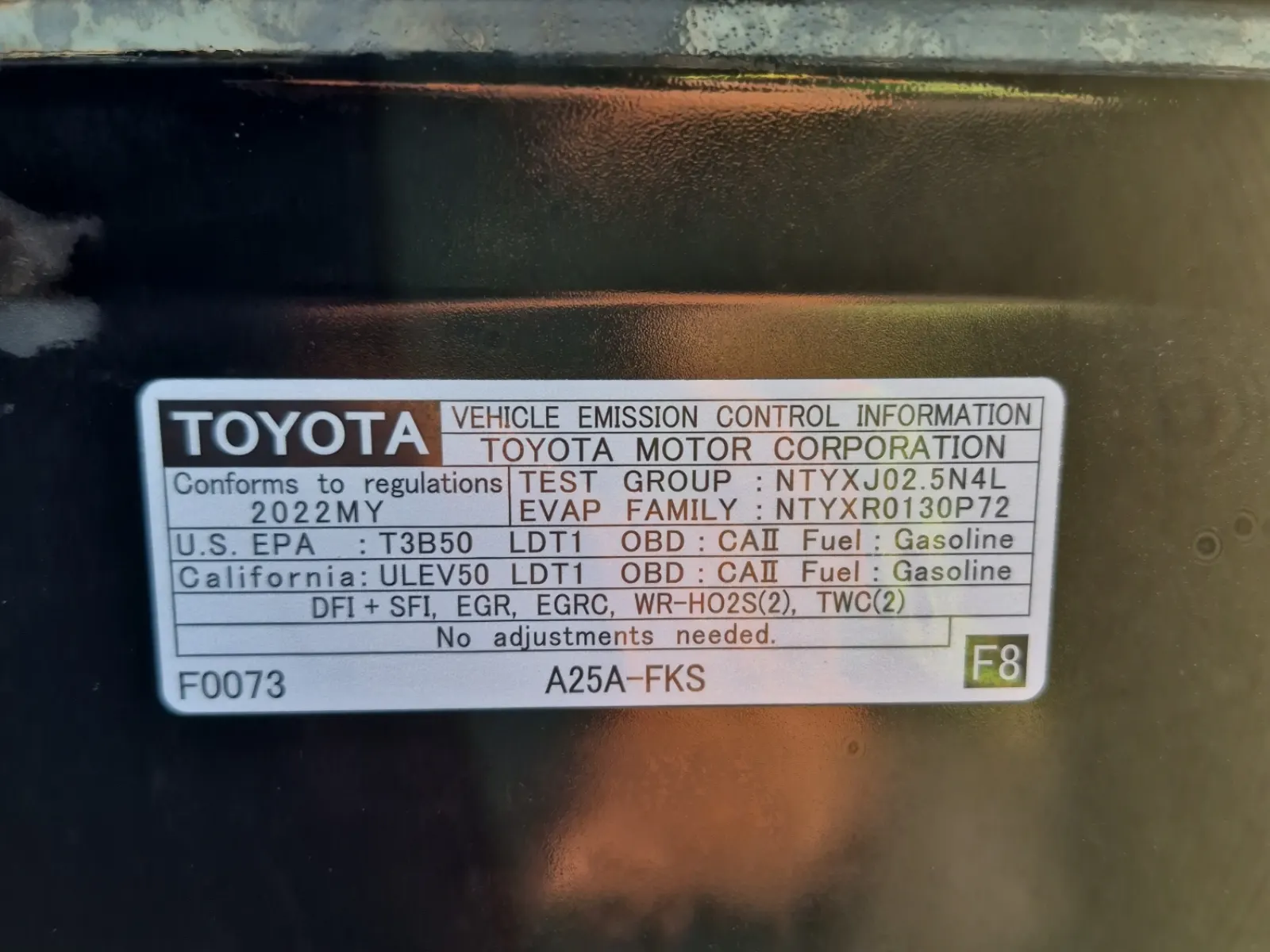 Emission Sticker Photo