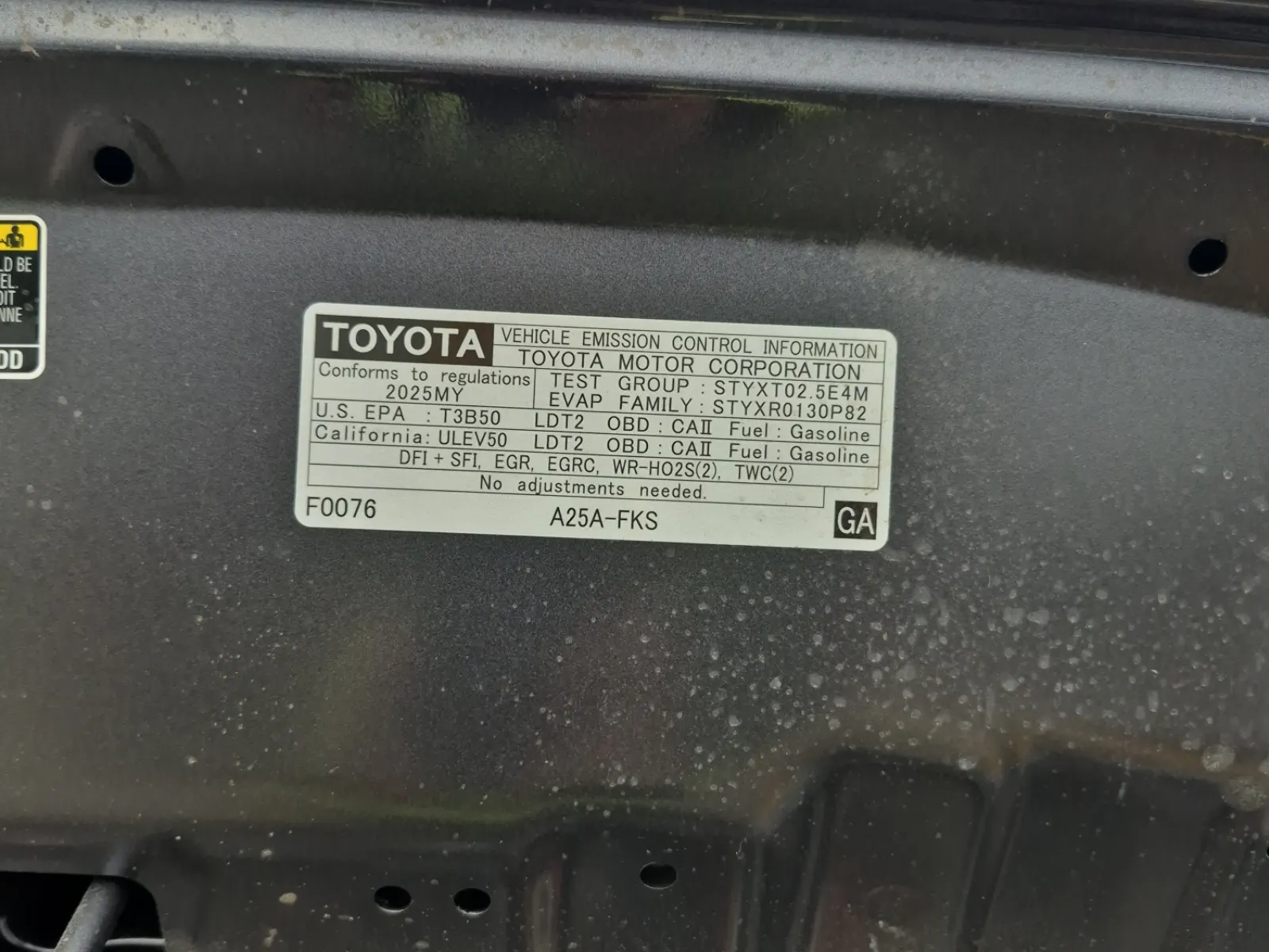 Emission Sticker Photo