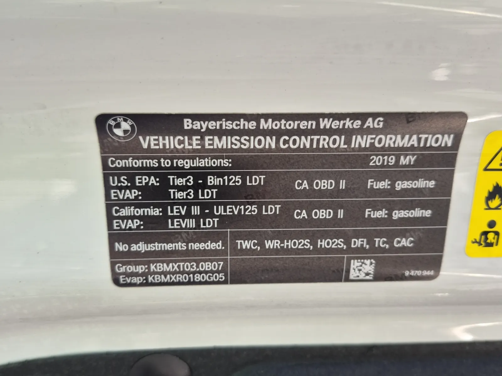 Emission Sticker Photo