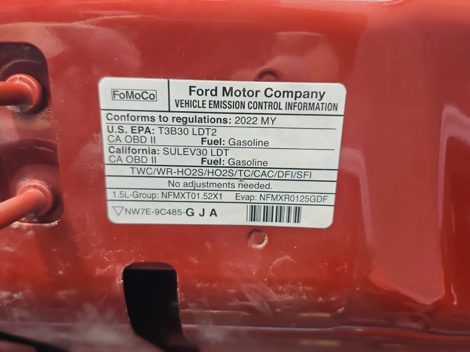 Emission Sticker Photo