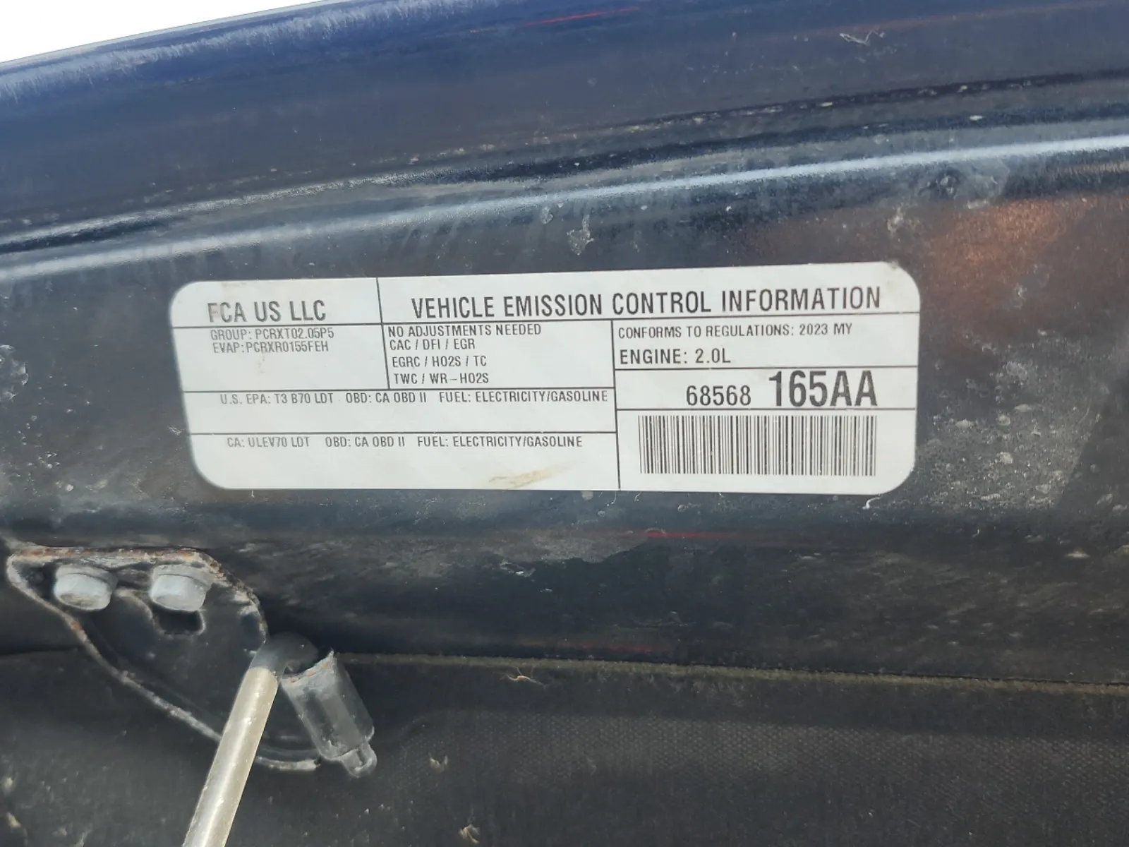 Emission Sticker Photo