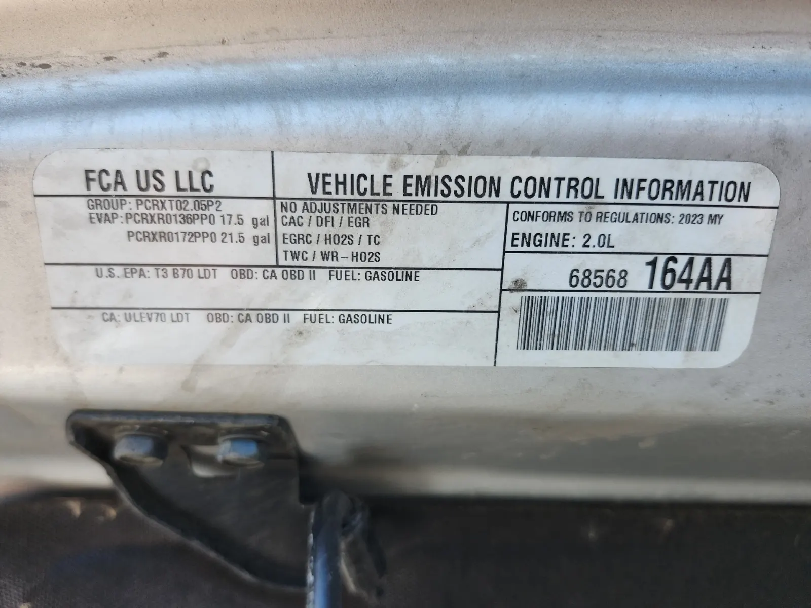 Emission Sticker Photo