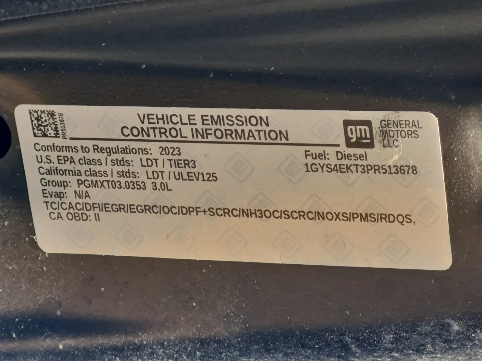 Emission Sticker Photo