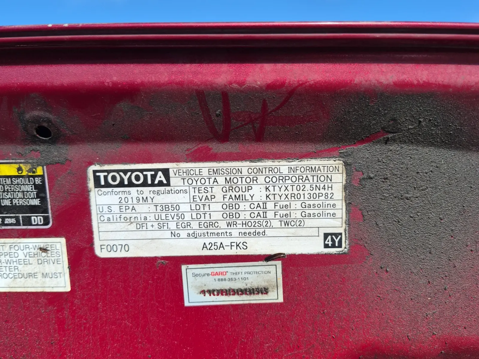 Emission Sticker Photo