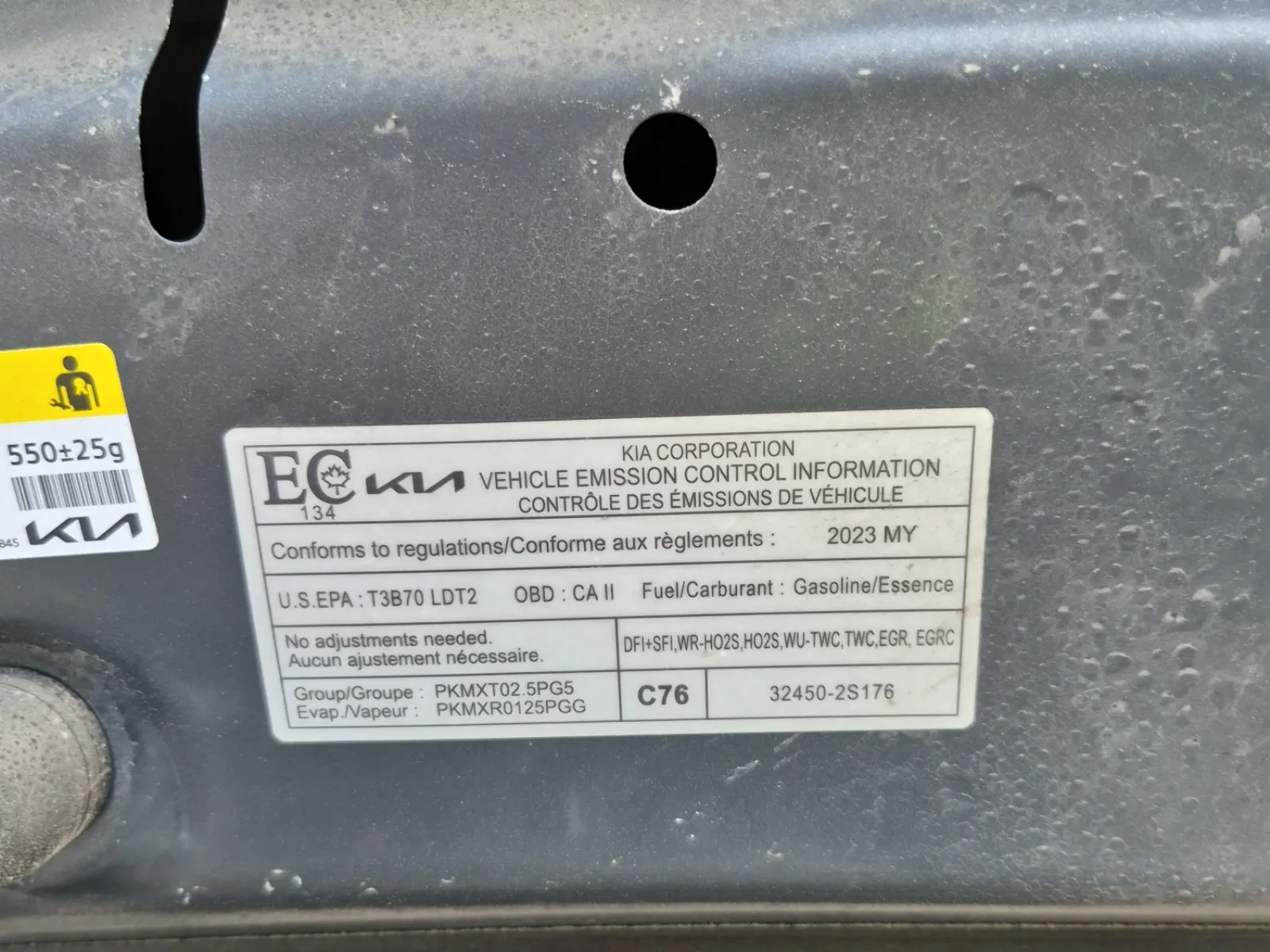 Emission Sticker Photo