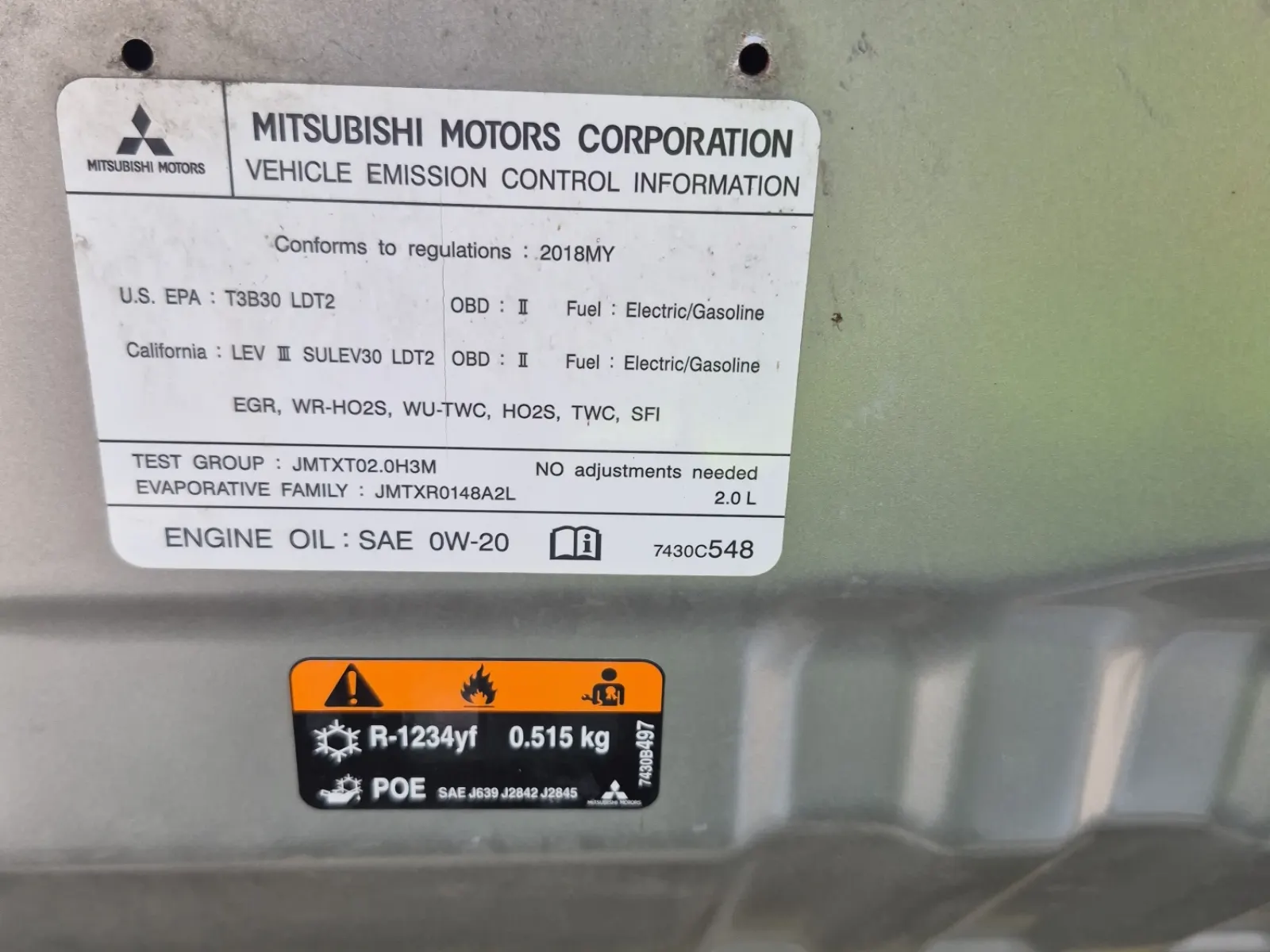 Emission Sticker Photo
