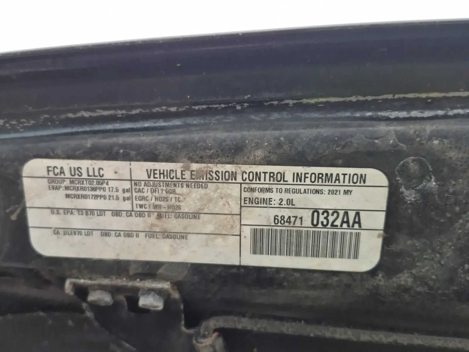 Emission Sticker Photo