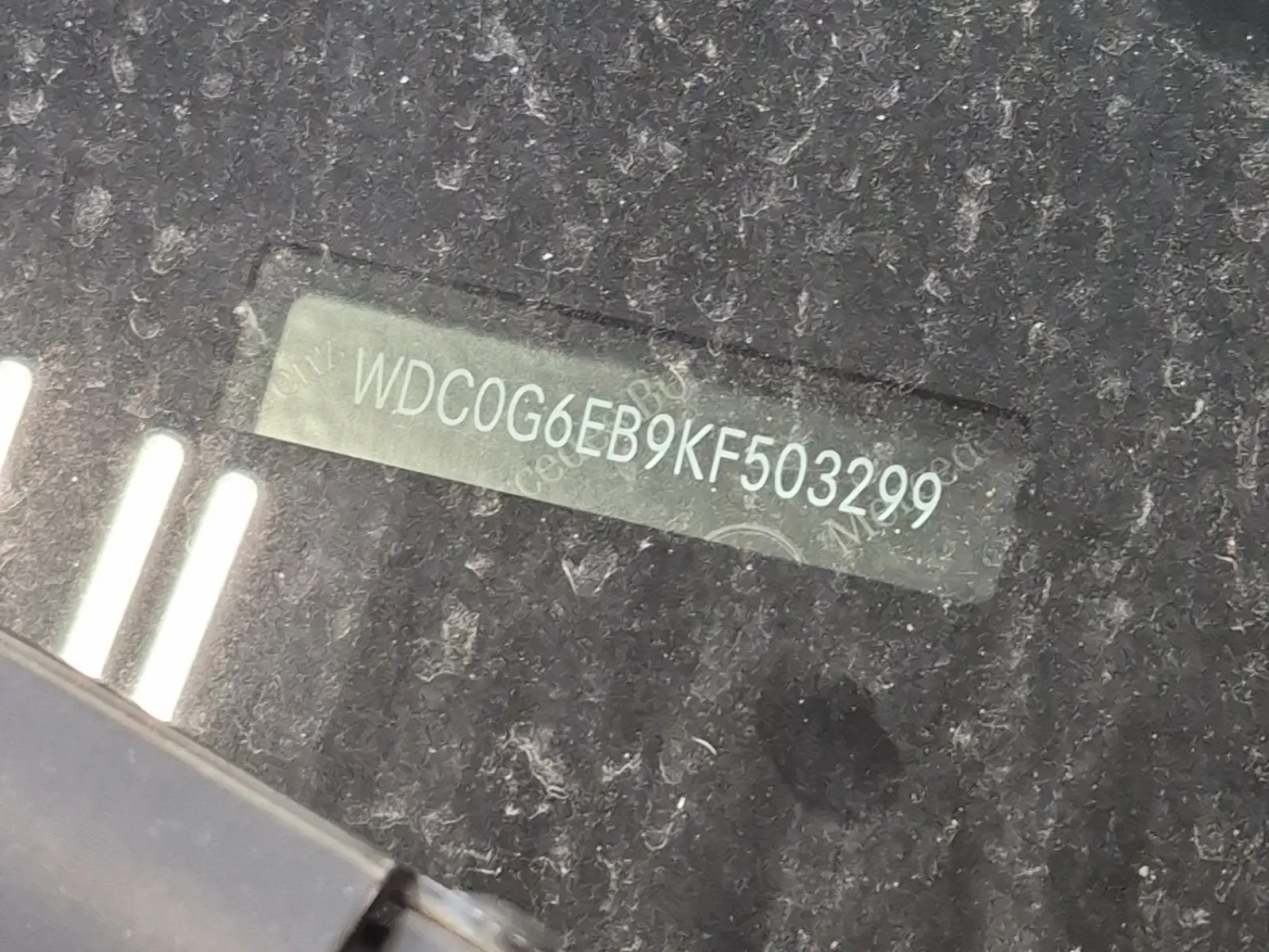 Dash VIN Plate Photo