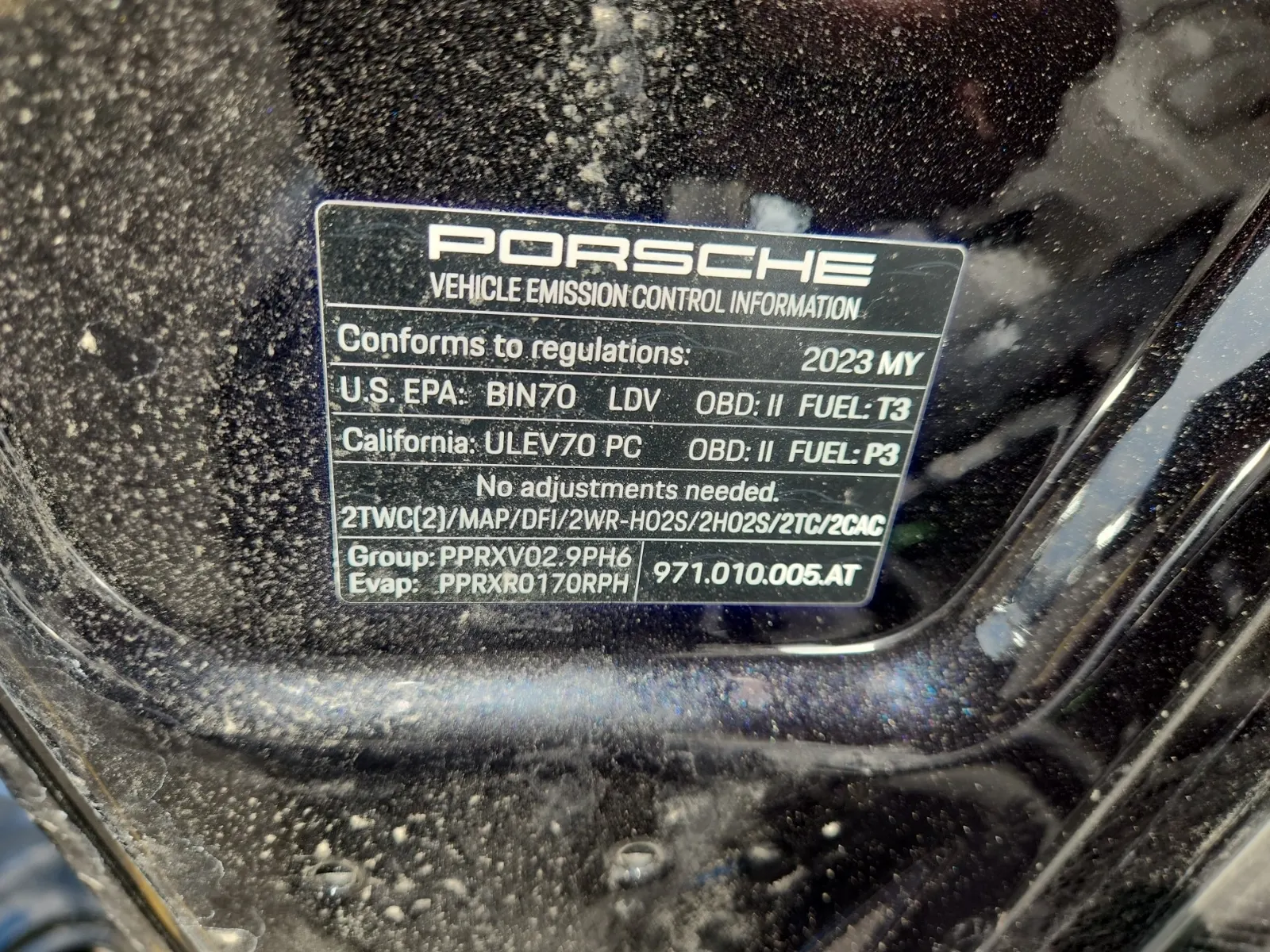 Emission Sticker Photo