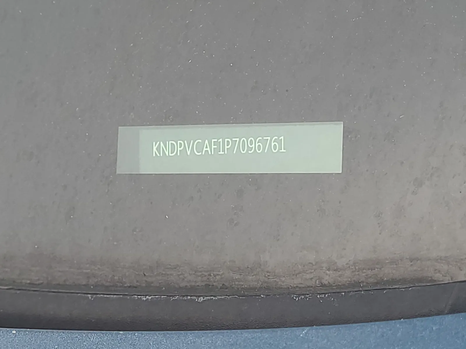 Dash VIN Plate Photo