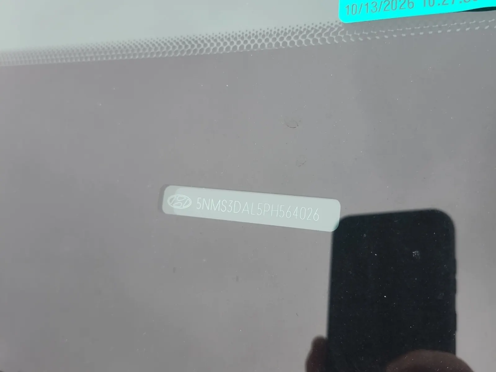 Dash VIN Plate Photo