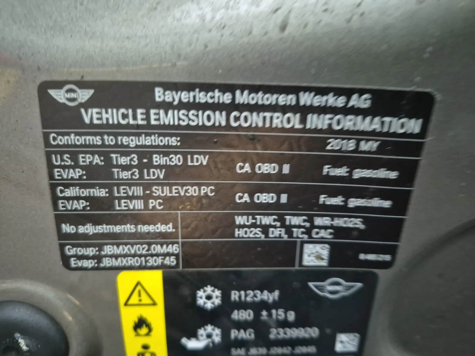Emission Sticker Photo