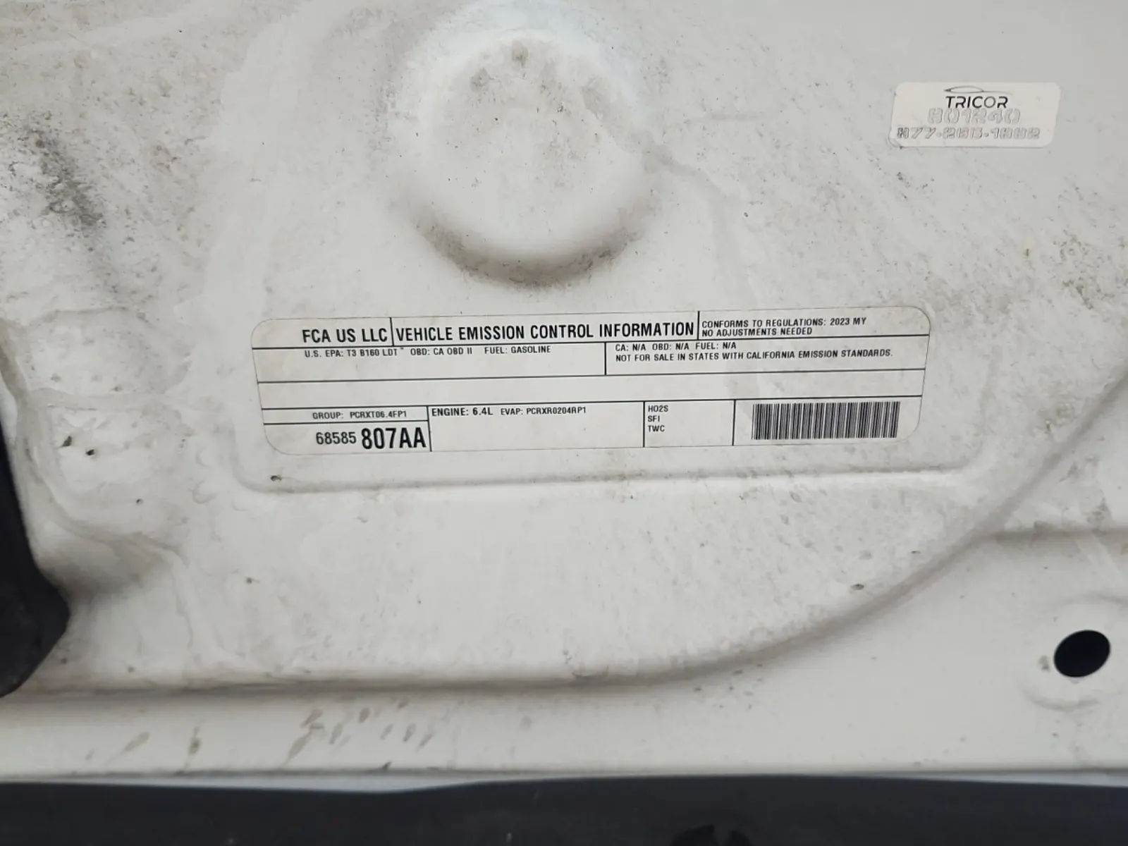 Emission Sticker Photo