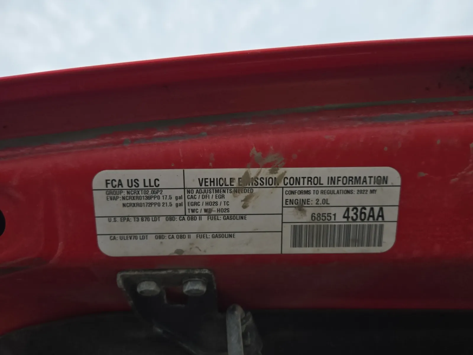 Emission Sticker Photo