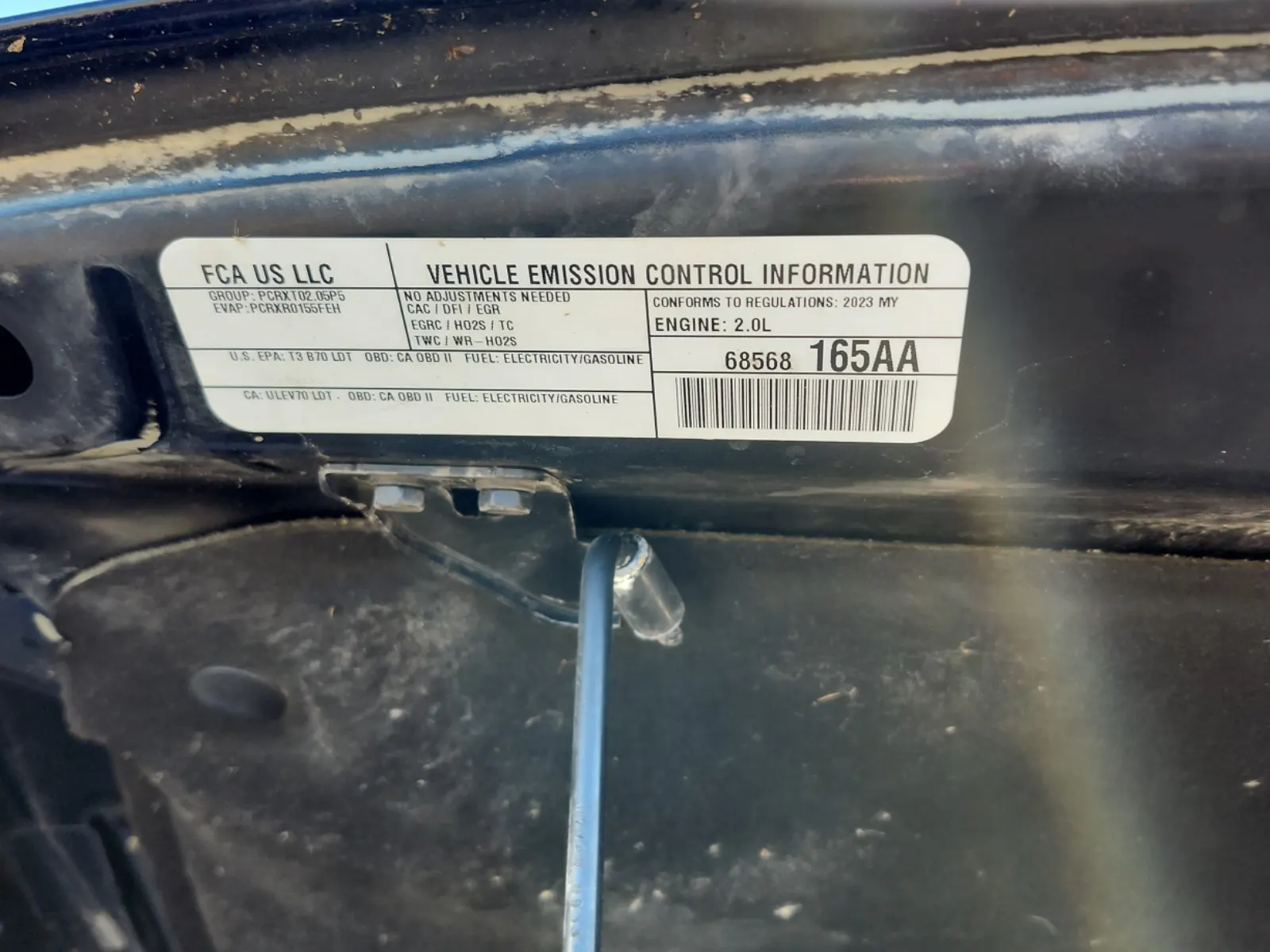 Emission Sticker Photo