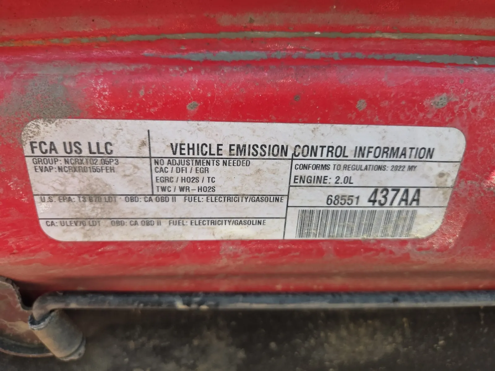 Emission Sticker Photo