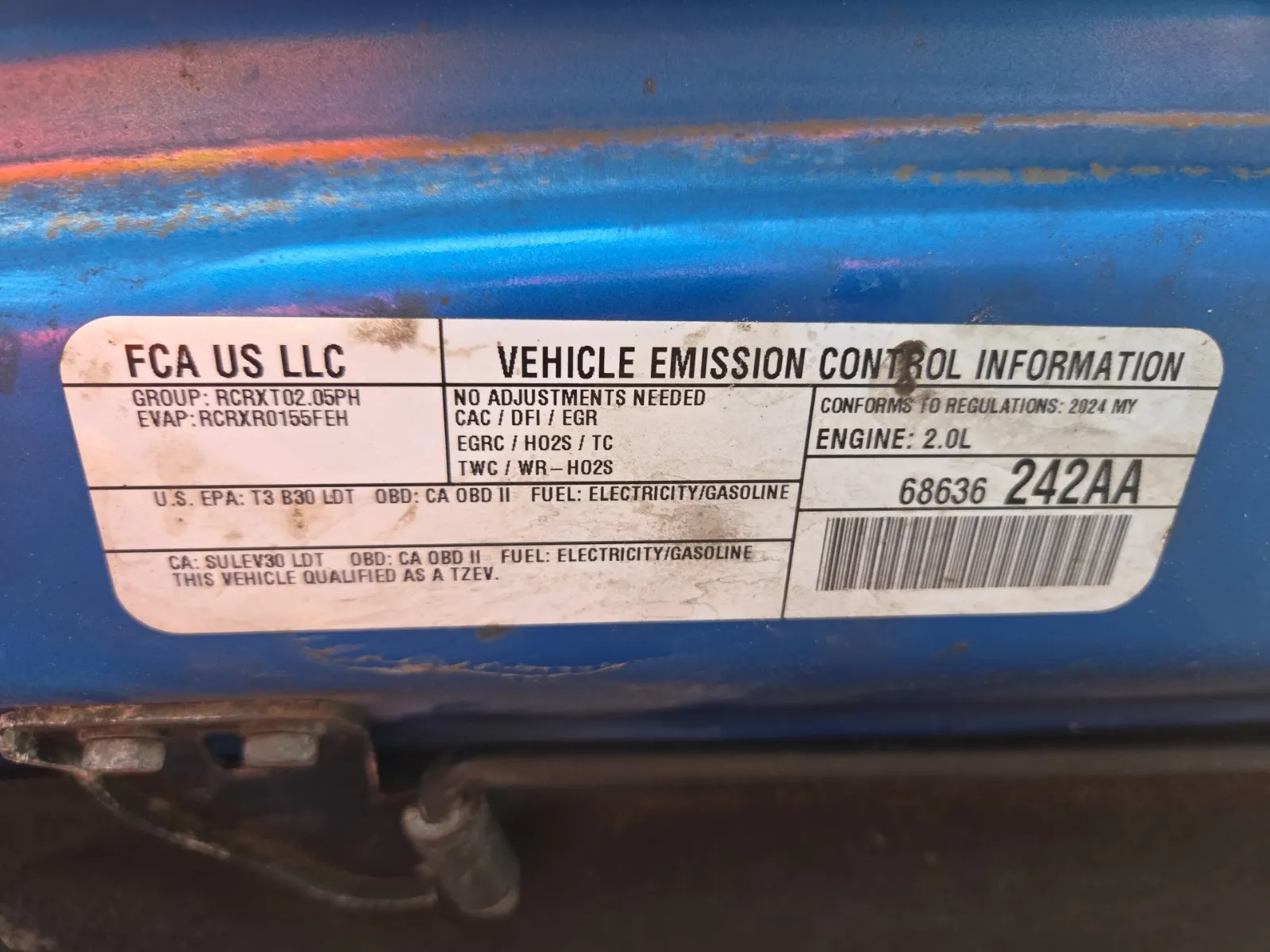 Emission Sticker Photo