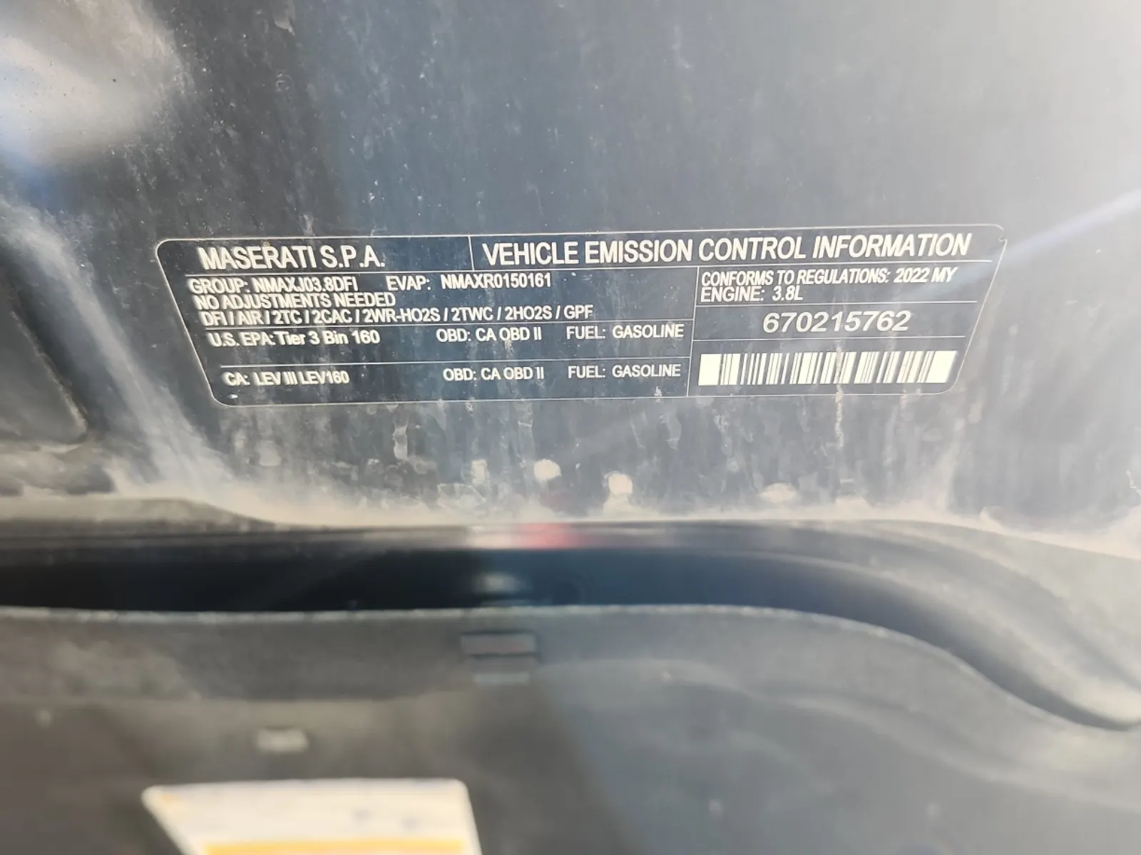 Emission Sticker Photo