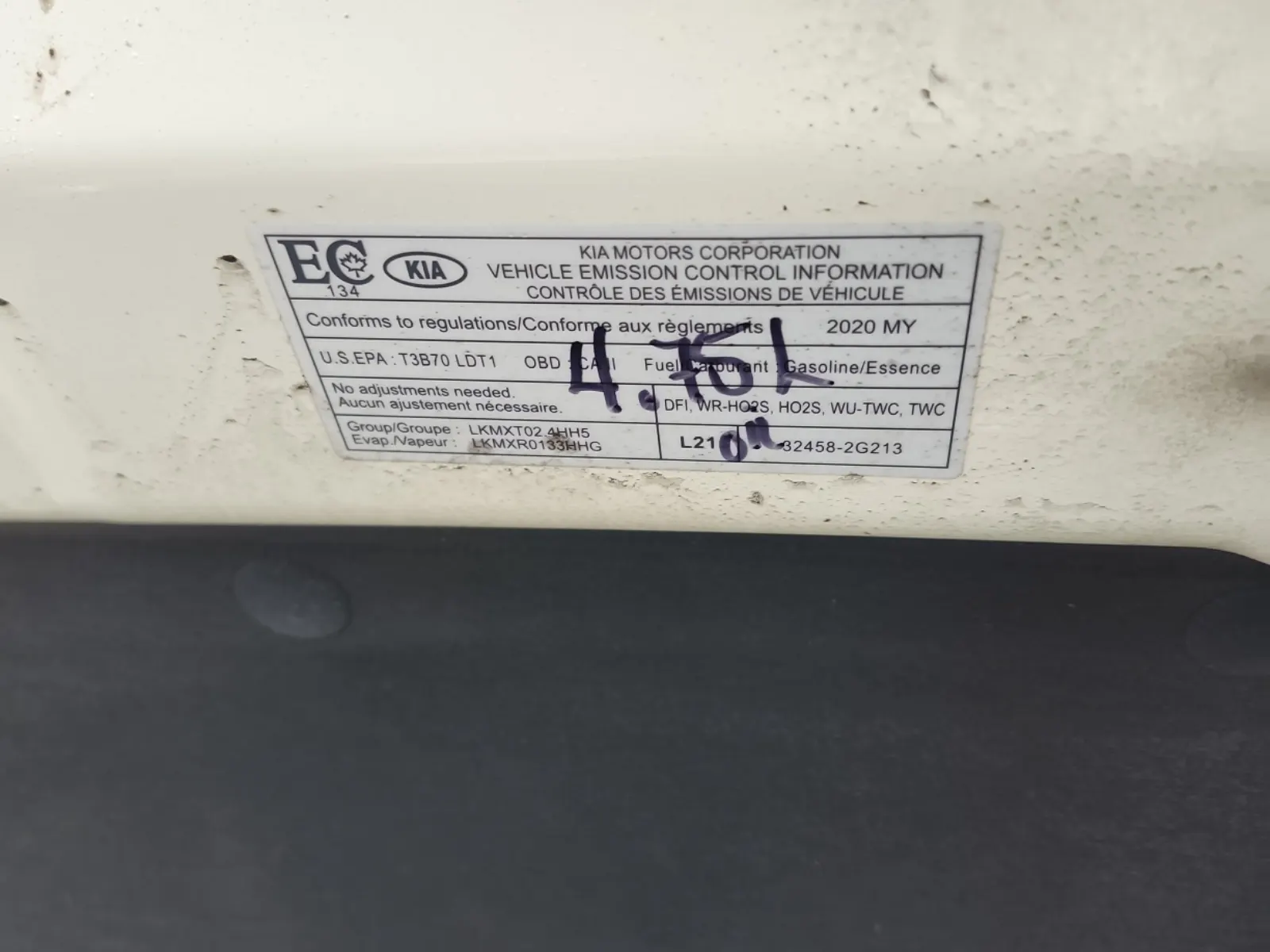 Emission Sticker Photo