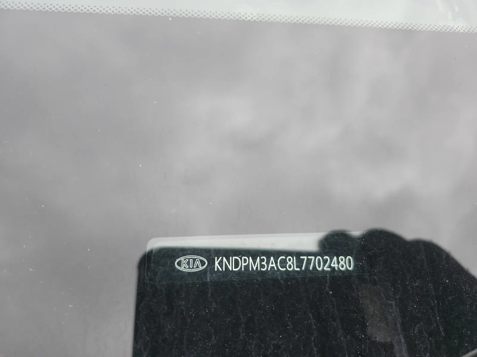 Dash VIN Plate Photo